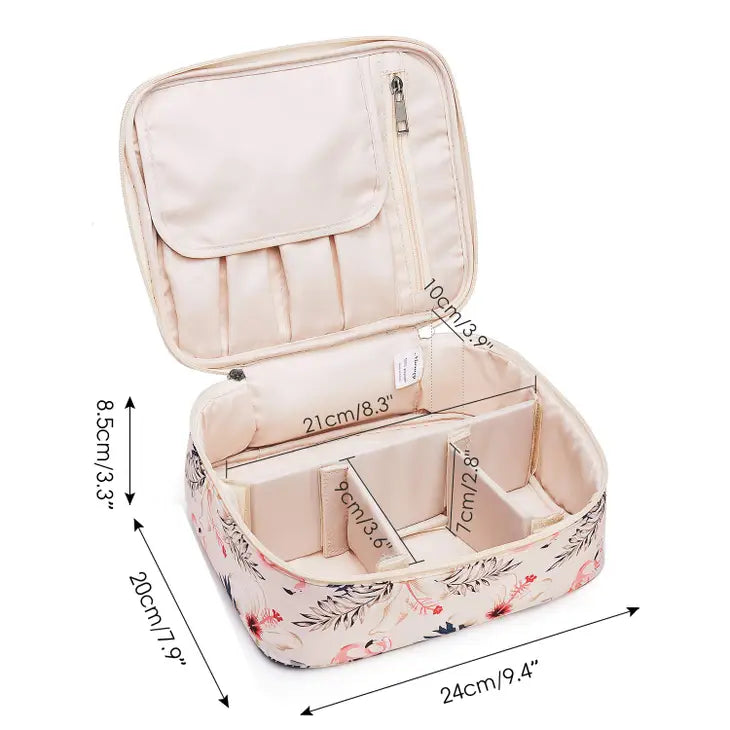 | Flamingo Travel Makeup Bag Large Cosmetic Bag Makeup Case Organizer