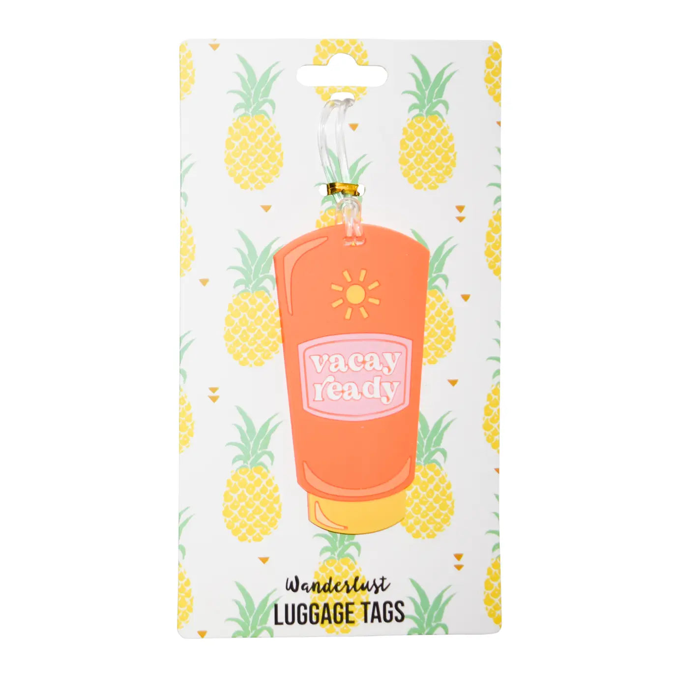 Summer Suntan Lotion Silicone Luggage Tag