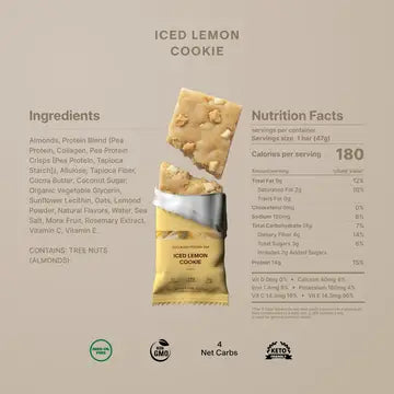 Iced Lemon Cookie Collagen Protein Bar
