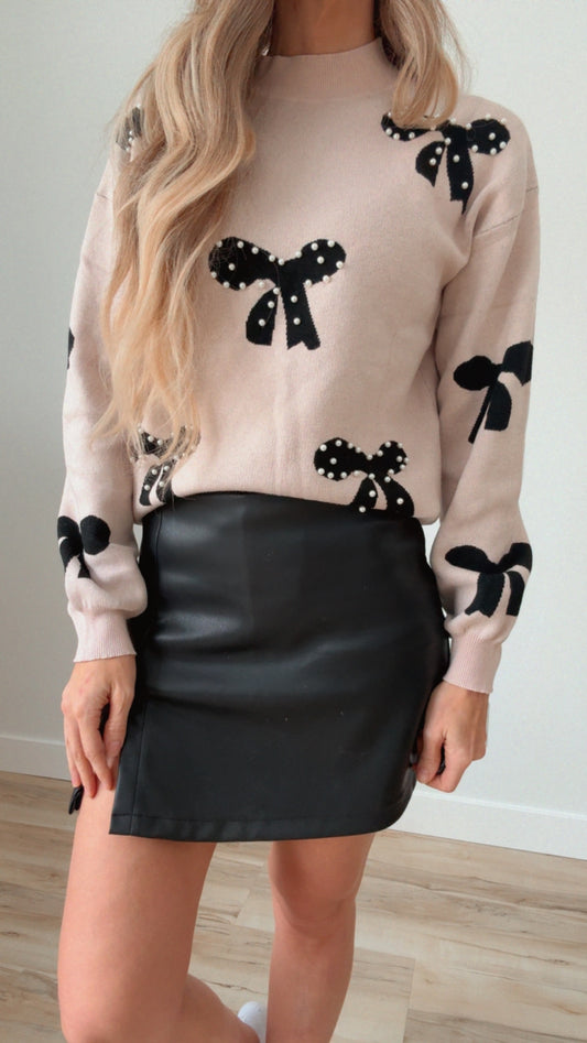 Cutest Pearl Bow Sweater