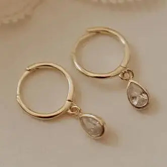 April Raindrop Dangle Hoops