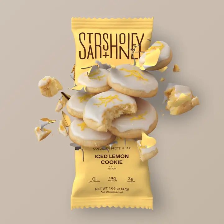 Iced Lemon Cookie Collagen Protein Bar