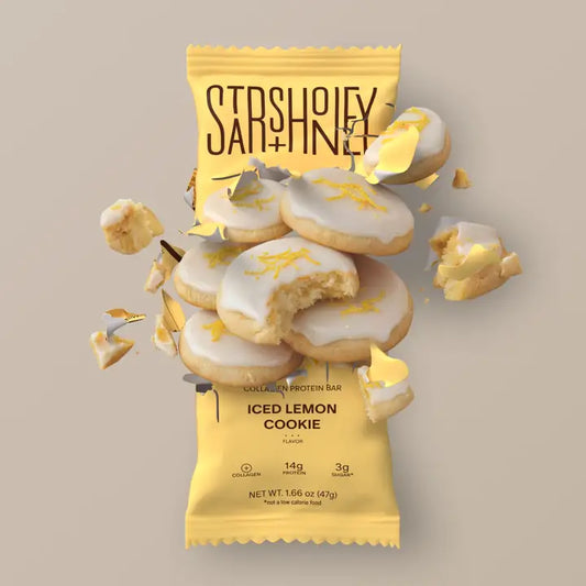 Iced Lemon Cookie Collagen Protein Bar