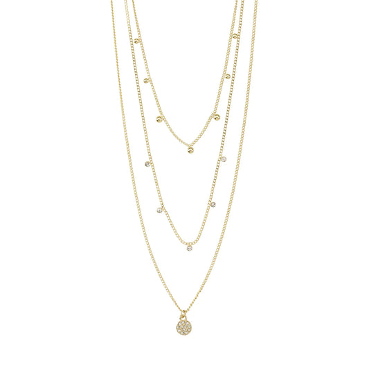 | GOLD CHAYENNE RECYCLED CRYSTAL NECKLACE