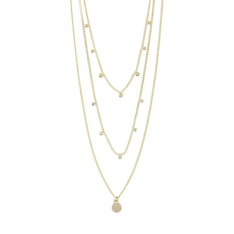 GOLD CHAYENNE RECYCLED CRYSTAL NECKLACE