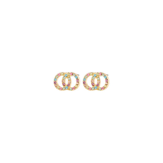 JOLINA  Earrings Goldr-plated/multi colour