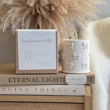 Bow Candle Sunflower Silk Sunflower Berries