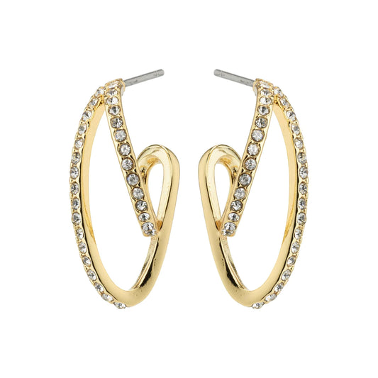 | GOLD ETTY CRYSTAL EARRINGS