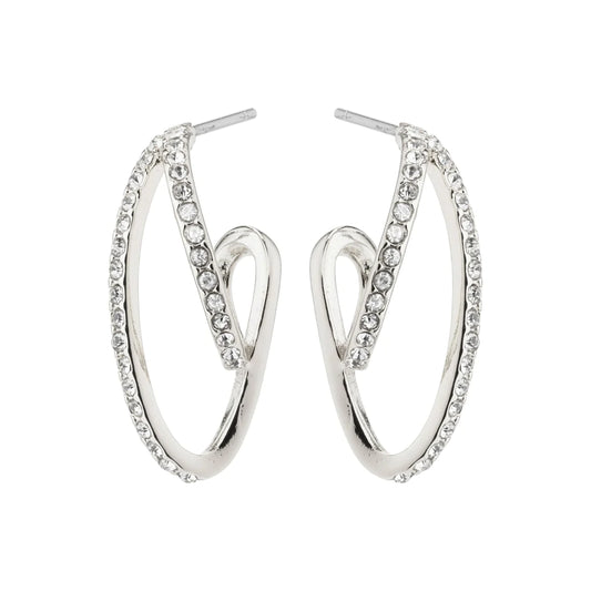 | SILVER ETTY CRYSTAL EARRINGS