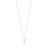 DAISY CROSS PENDANT NECKLACE SILVER-PLATED