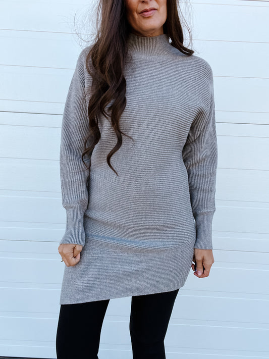 ~^< Grey Sweater Dress