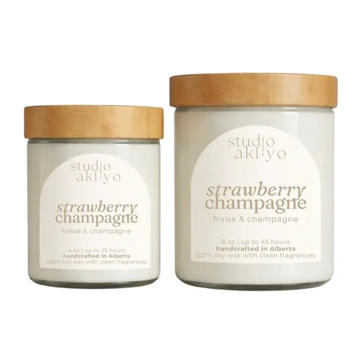 Strawberry Champagne Soy Wax Candle