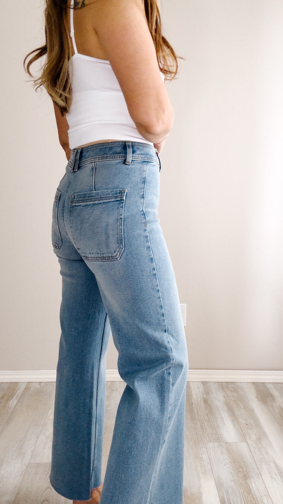 High Waist Culotte Jeans