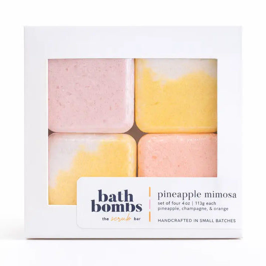 Pineapple Mimosa Bath Bomb Set - Bubbly Bathtub Cocktails
