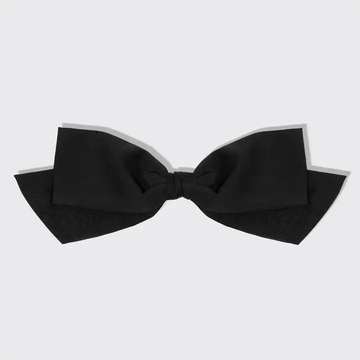 Fabric Bow Hair Clip 1pc- Black