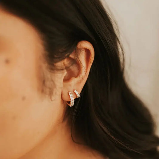 Charlotte Diamond Gold Hoops