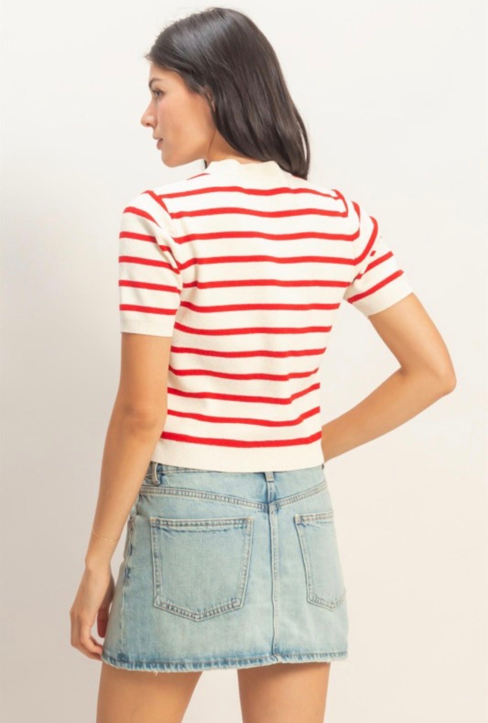 Striped Red Cardigan