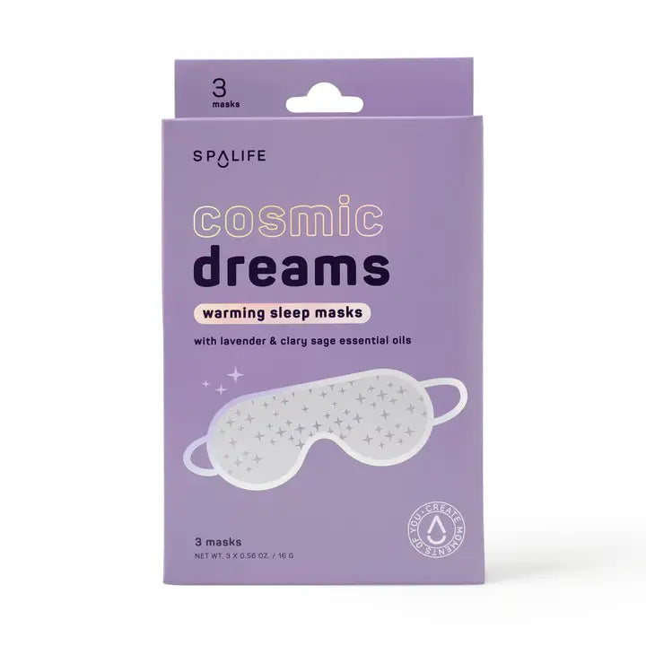 Cosmic Dreams Warming Sleep Masks, Spa Eye Masks - 3 Pk