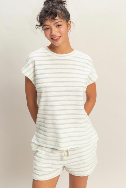 Striped Blue Top