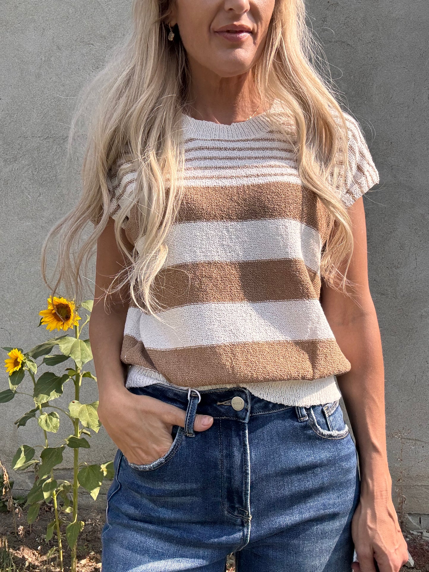 Striped Knit Top