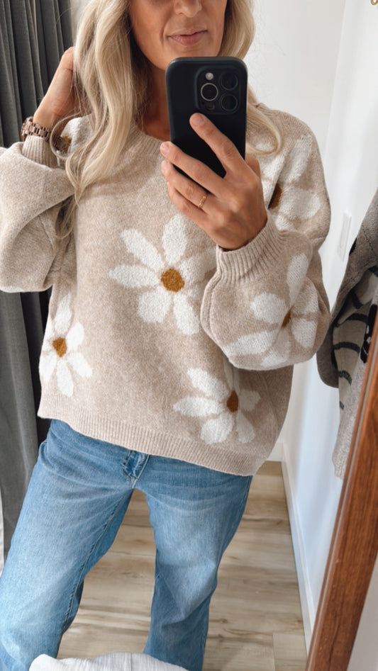 Daisy Flower Sweater
