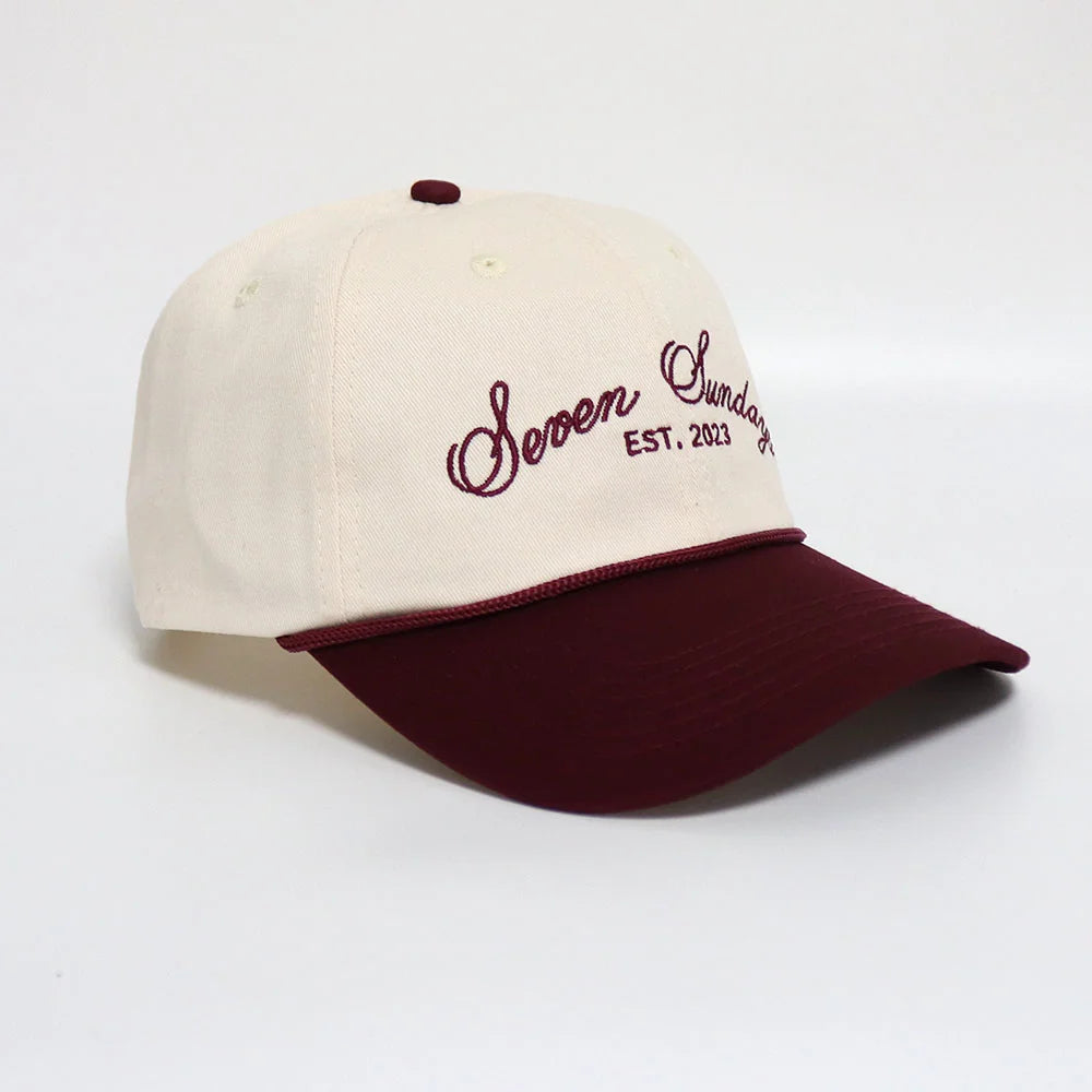 Seven Sundays -Trucker  Maroon/White Hat
