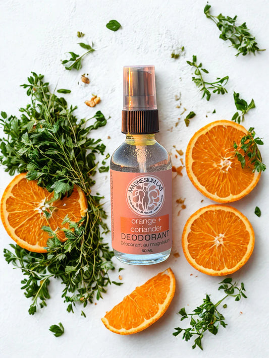Orange + Coriander Magnesium Deodorant Spray