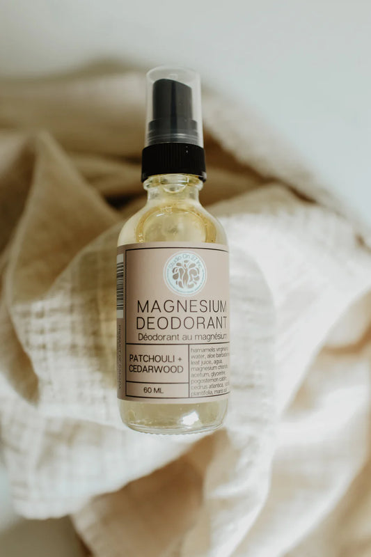 Patchouli + Cedarwood Magnesium Deodorant Spray