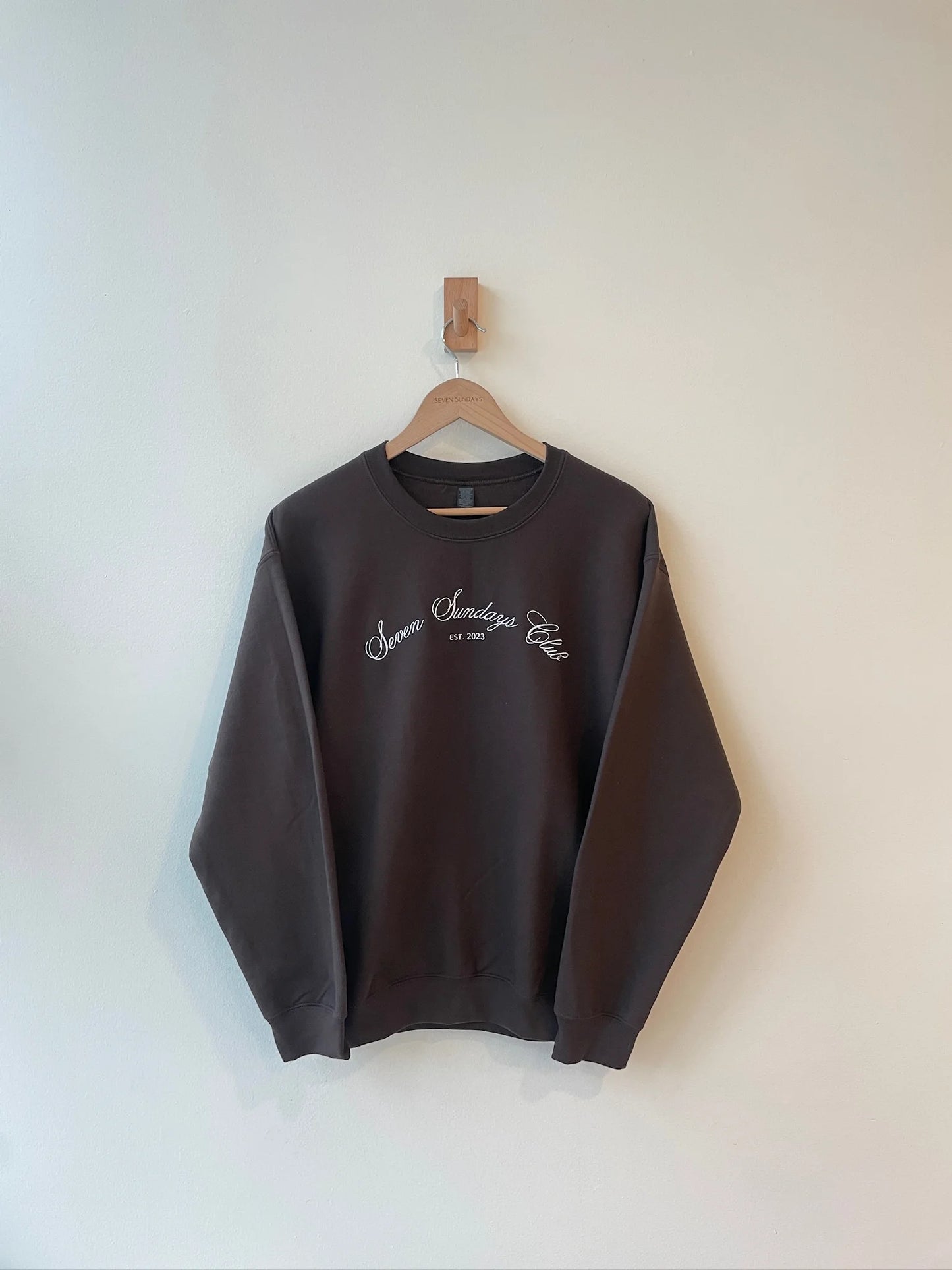 Seven Sundays Club - Black Crewneck
