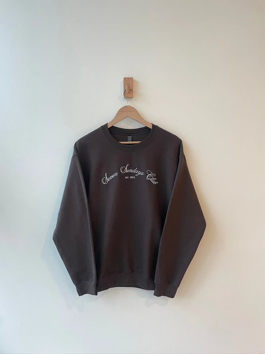 Seven Sundays Club - Black Crewneck