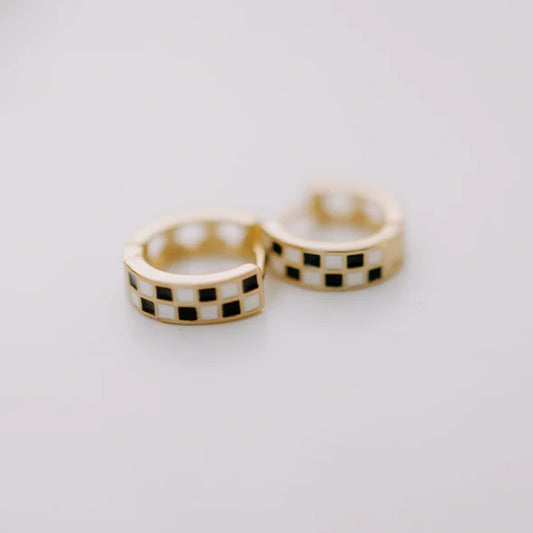 Black & White Checkered Hoops