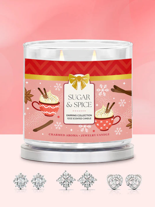 Charmed Aroma Sugar and Spice Candle - Earring Collection
