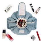 Blue Barrel Drawstring Makeup Bag Large Cosmetic Toiletry Bags