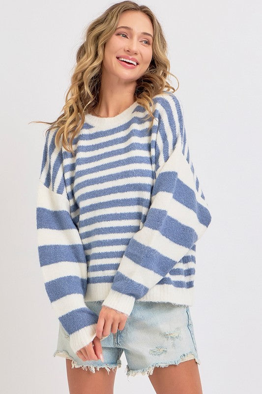 STRIPED KNIT SWEATER