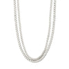 SILVER BLOSSOM RECYCLED 2-IN-1 CURB CHAIN NECKLACE