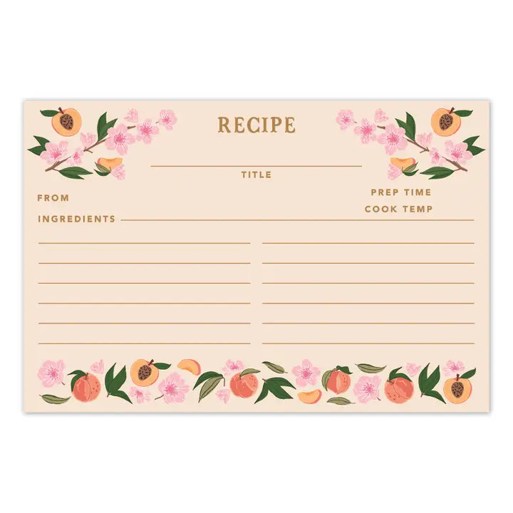 Peach Blossom Recipe Cards