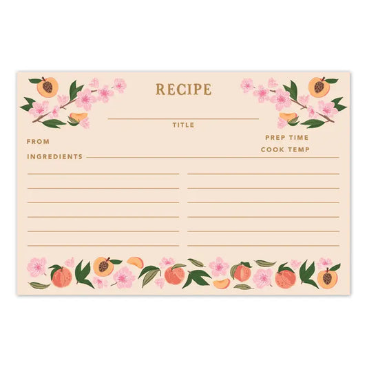 Peach Blossom Recipe Cards