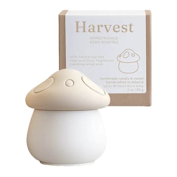 Mushroom Soy Candle Harvest Honeysuckle Pear