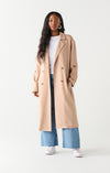 * Double Breasted Knit Trench