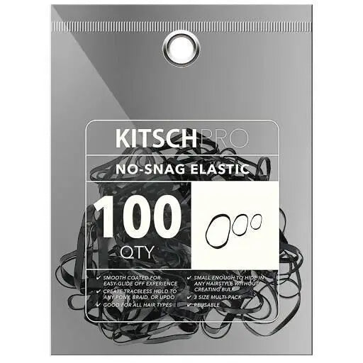 No-Snag Elastic 100pc (Black)
