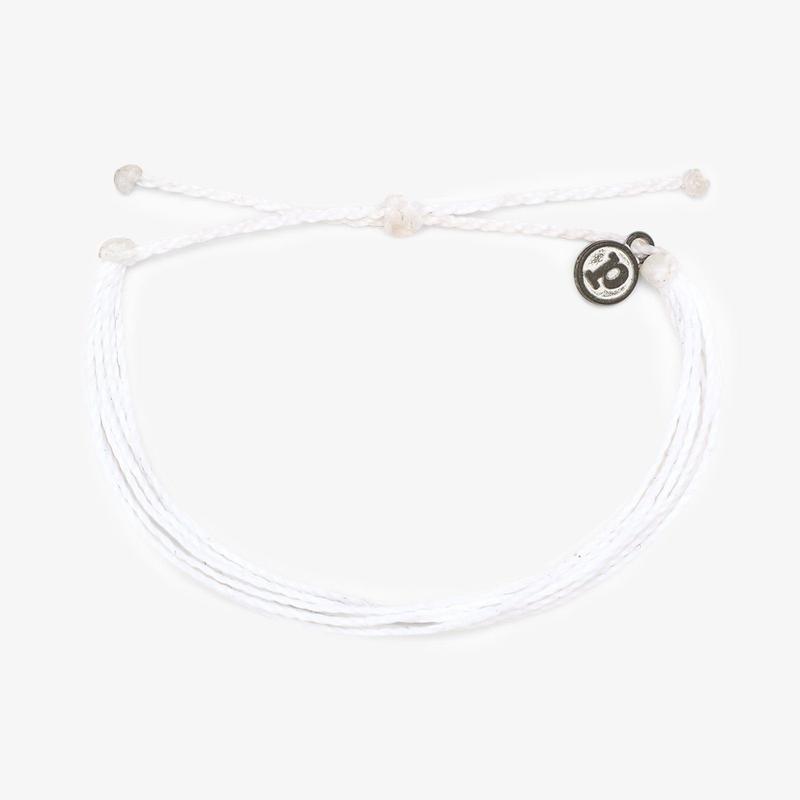 * Bright Solid White Bracelet