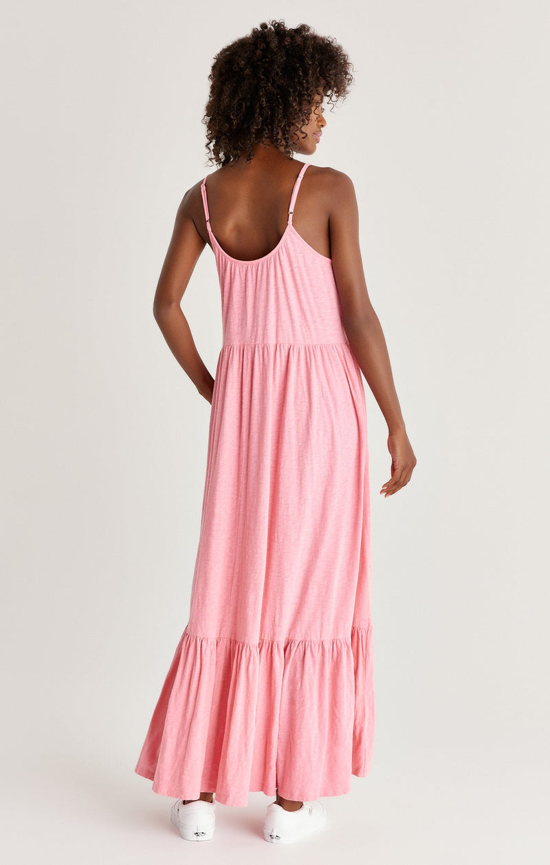 / Z Supply Lido Slub  Midi Dress Flamingo