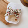 < / Kids Girls Sweet Bow Fabric Knit Hair Clips