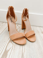 */ LUCILLE ANKLE BLUSH HEEL